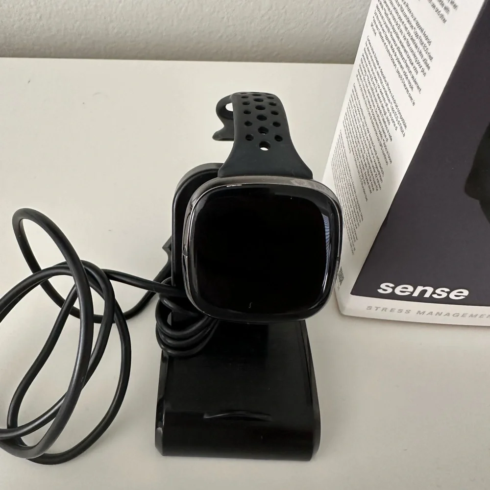 Fitbit Sense Smart water 5 Bands Included Plus Orig Package & Charging Stand